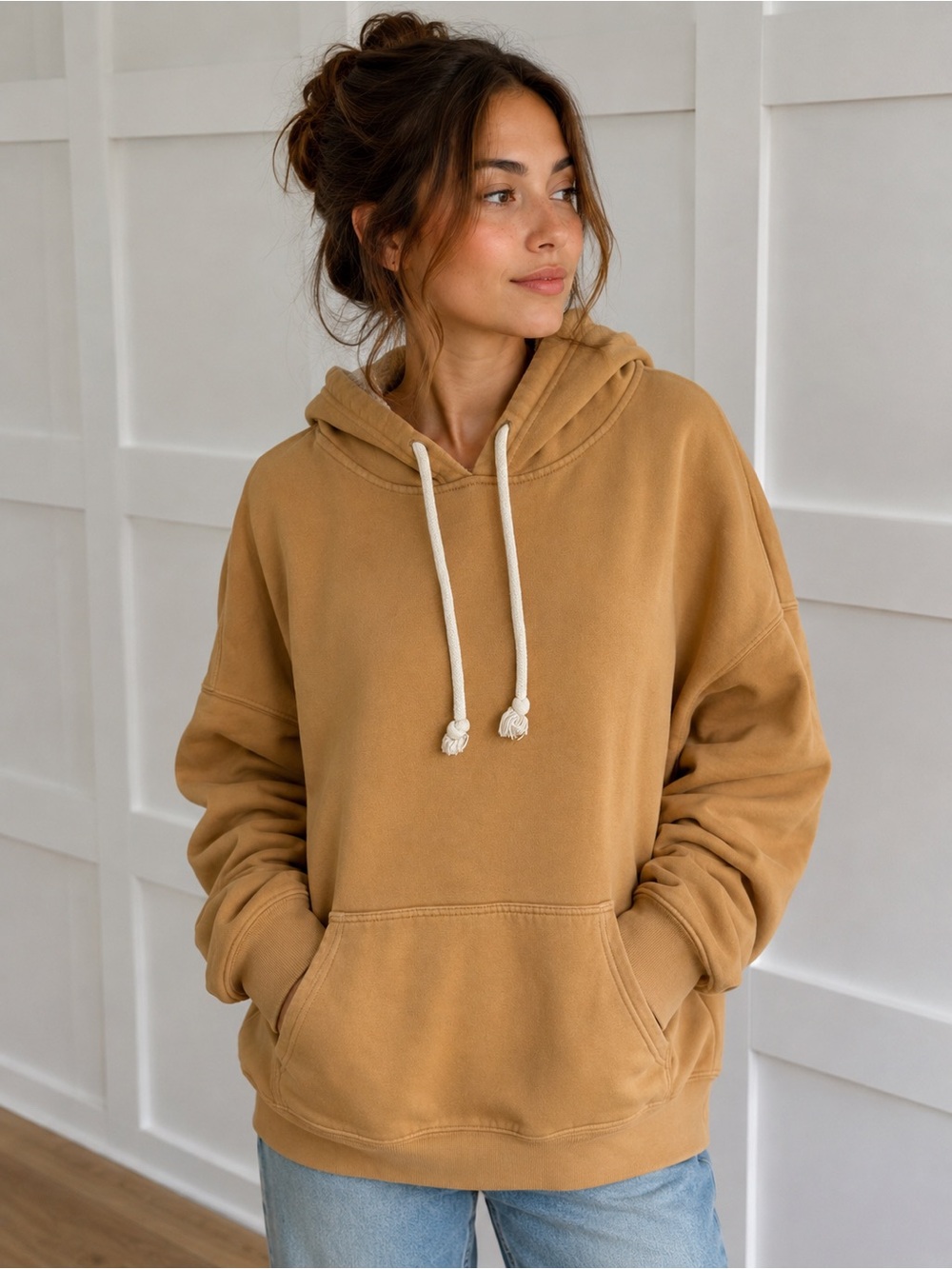 Universal Thread Mustard Yellow Sherpa-Lined Hoodie Sweatshirt 2X Cozy Oversized